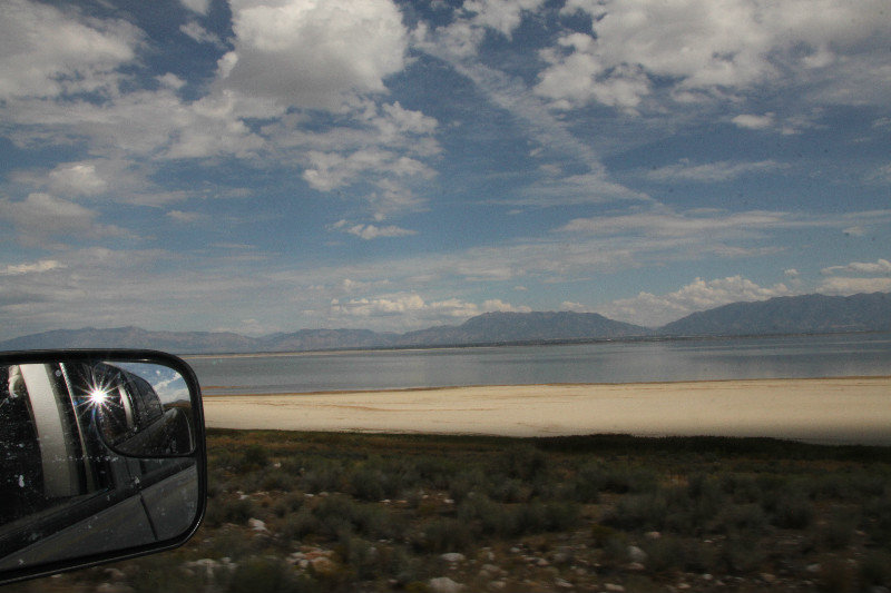 the Salt Lake, on the way back to RV