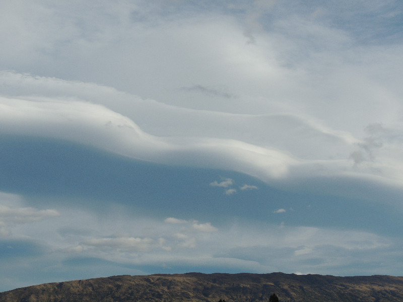 Eine Hogsback-Wolke über Wanaka. Bedrohlich. 