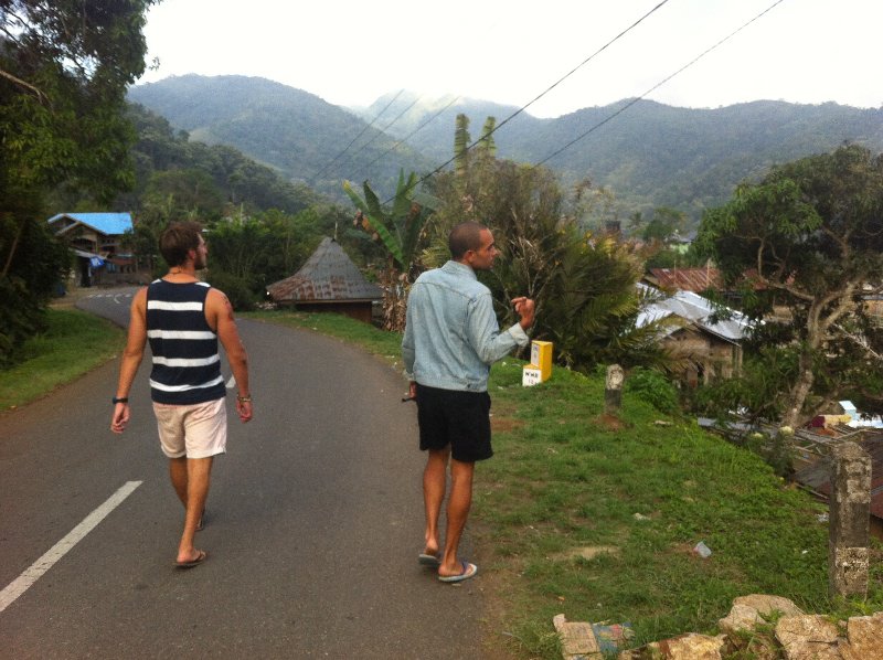 Me, Rich and Ray as we walked through a local village for dinner