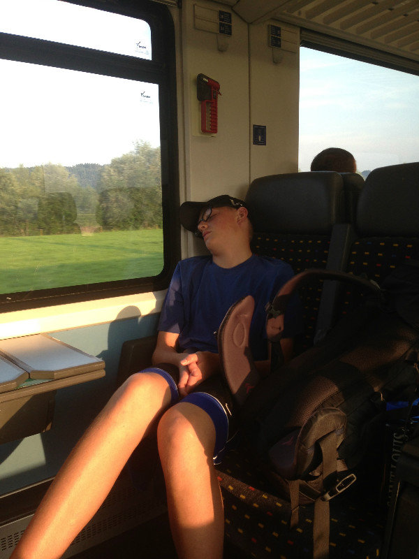 Tyler Sleeping On Train