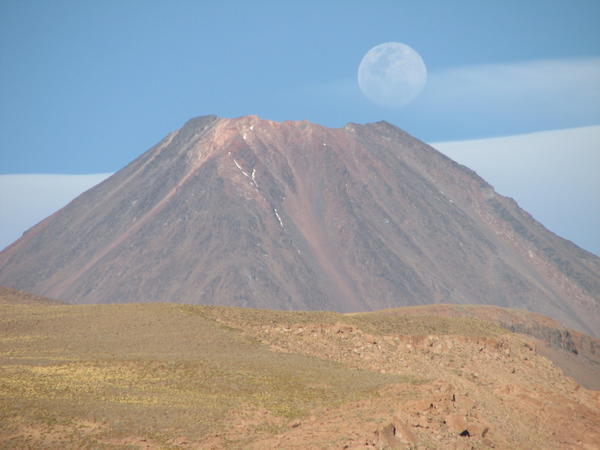 Moon and Volcano