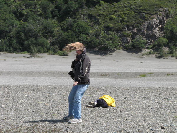 It´s really windy at Lago Grey