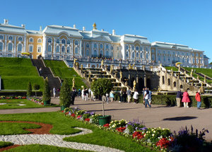 Outside Peterhof Palace
