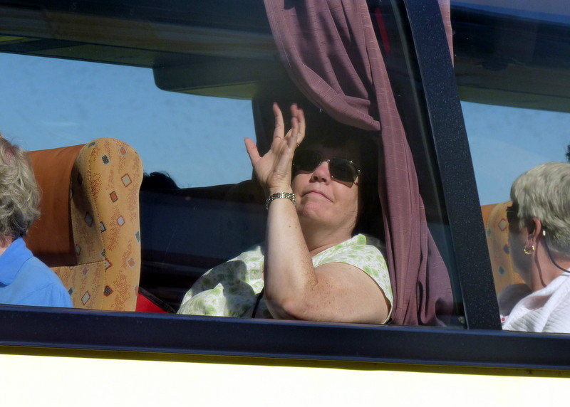 Janet on Tour Bus