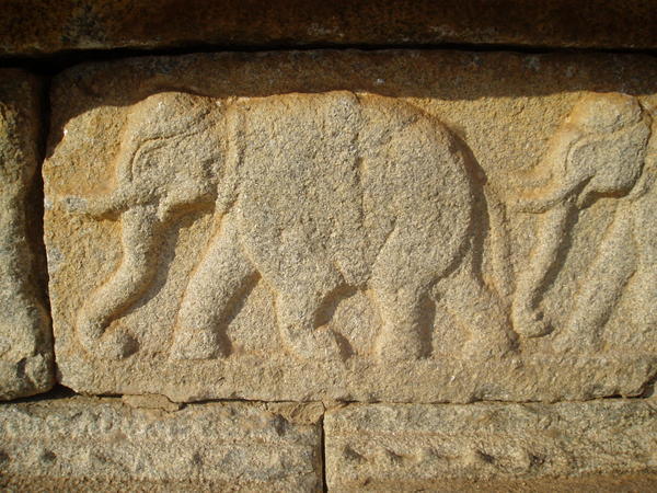 Hampi - Royal Centre elephant carvings
