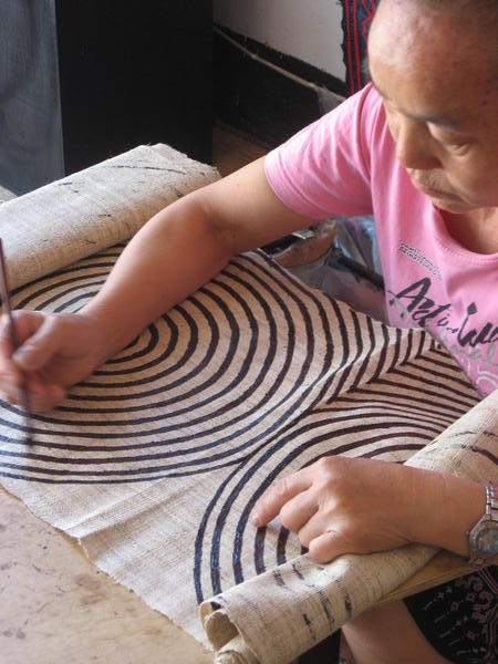 Traditional batik weaving/painting