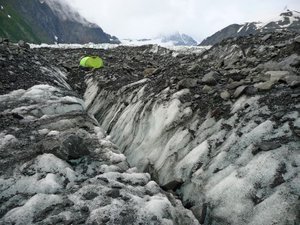 Camping on the glacier