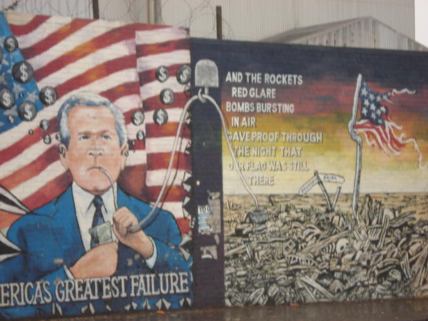 anit-Bush mural