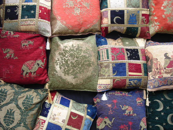 Beautiful Pillows at Chora Museum Shop