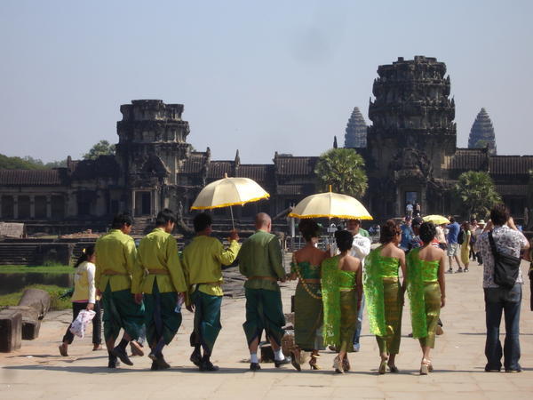 Wedding Party at Angkor Temple