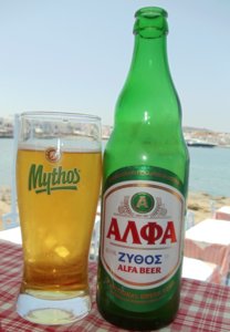Mythos Beer with a view