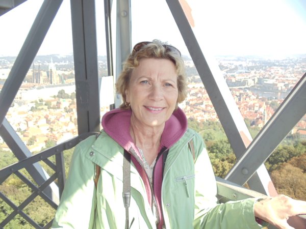 Ellen at Top of Peltsin Tower