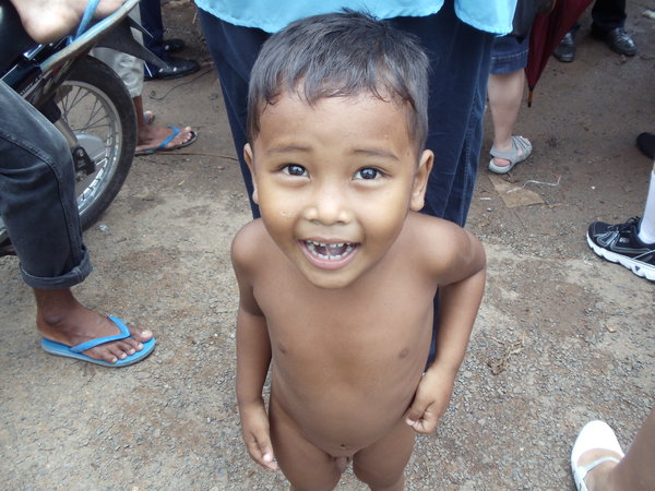 My new friend at the floating village