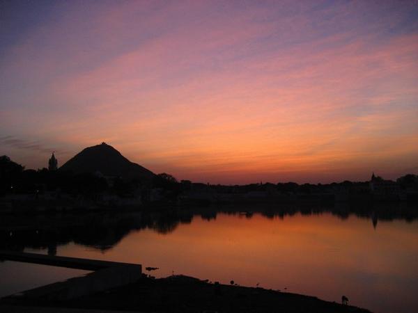 Sunset on Pushkar Lake