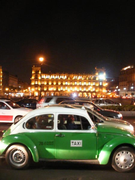 Taxi in Zocalo Square