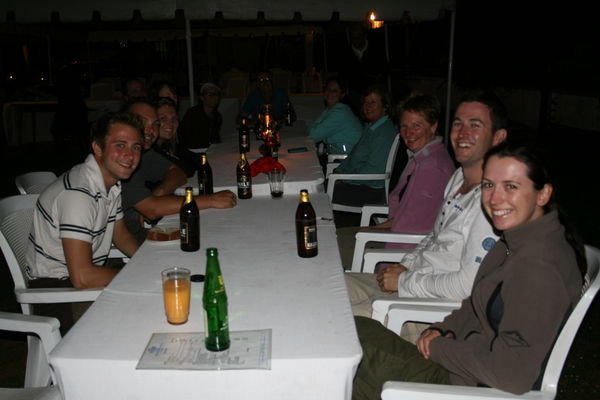 Dan's birthday dinner in Entebbe