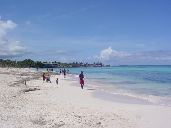 The whole island consists of white sand