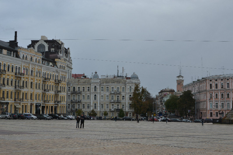 Square near Saint Sophie with nice buildings