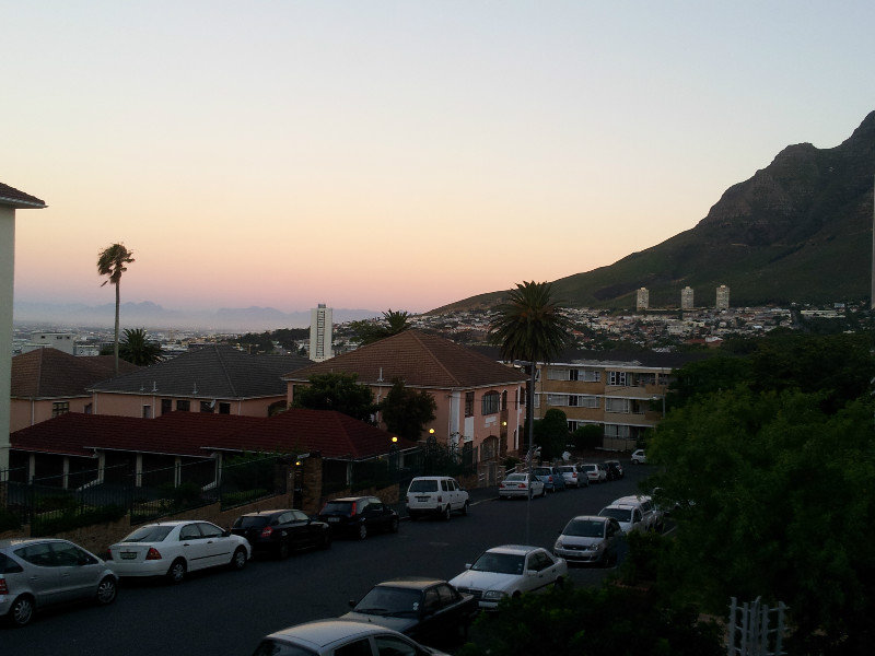 View from the terasse over Cape Town for my first evening there