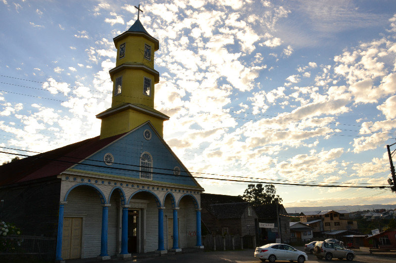 Typical church on Chiloe island