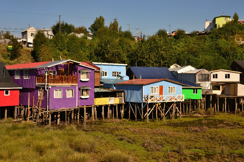 Typical houses Chiloe island