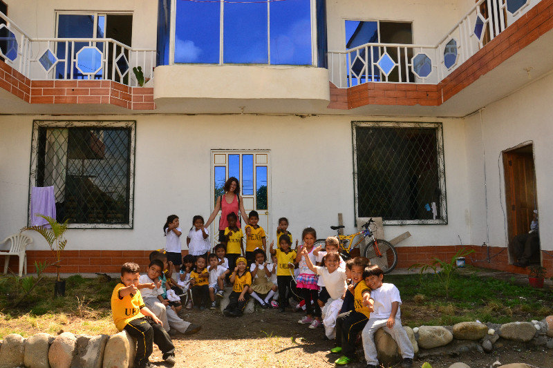With the class in front of our house