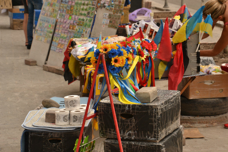 Selling traditional stuff - Maidan June 2014