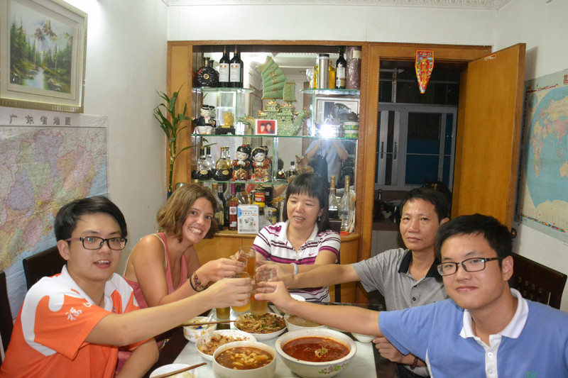 Hospitality in China: great meal, tea and local wine :)