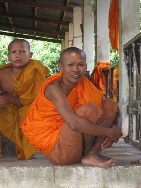 Buddist monk at Angkor Wat
