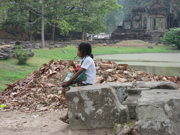 Girl taking a break