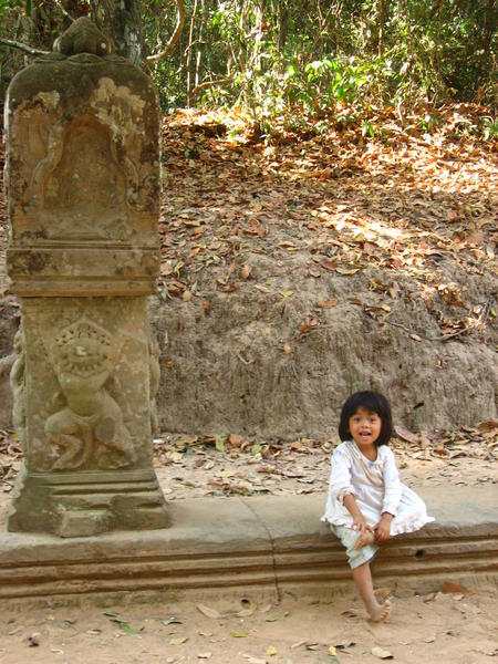 young girl at the temples