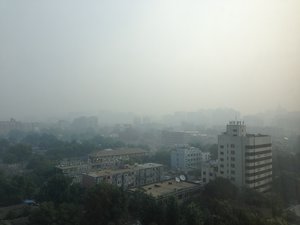 A very hazy view of Beijing