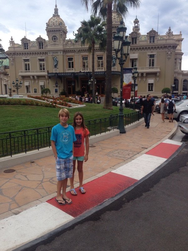 Standing on F1 curb in Casino Square