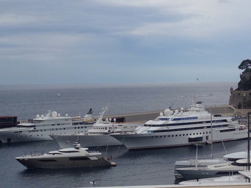 Mega Yachts - Lady Moura on the right 