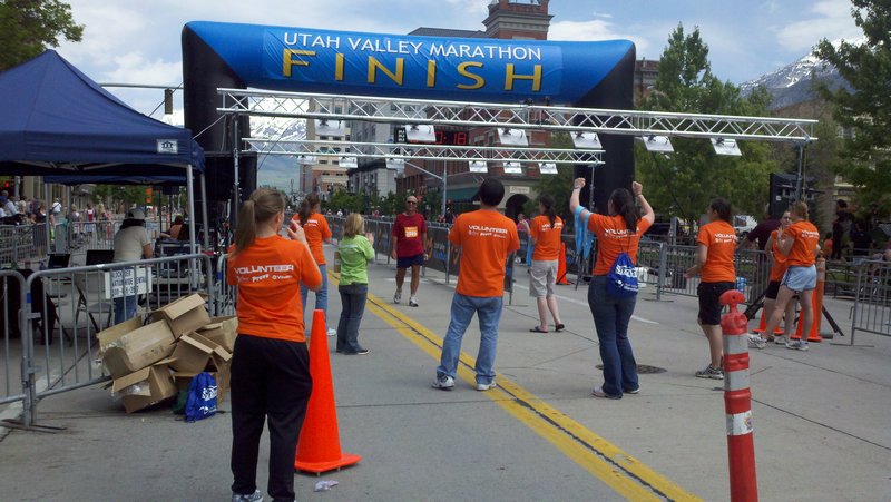 Finish Line at Utah Valley Marathon