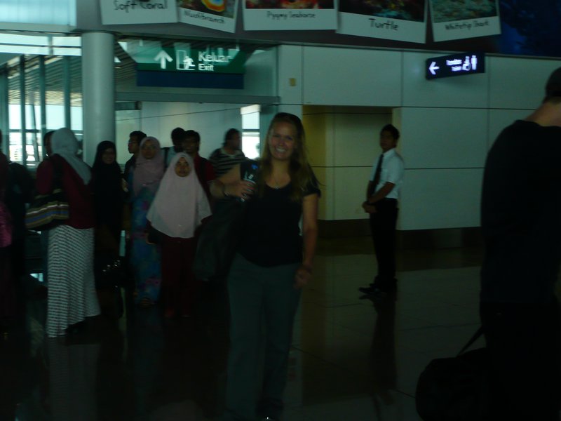 MaryAnne at the terminal in Kuala Lumpur