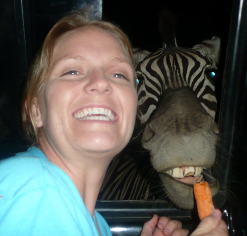 MaryAnne with zebra