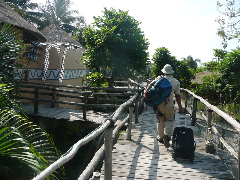 The walkway to our hut