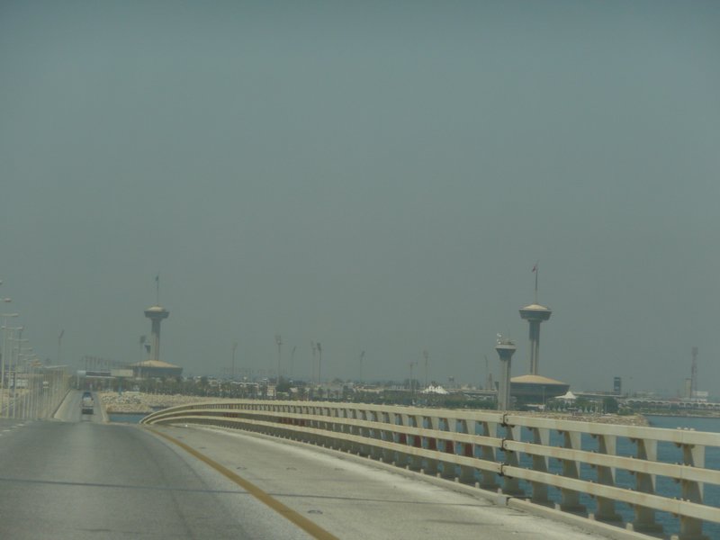 The Saudi Arabia border crossing on the island of Nasan in Bahrain.