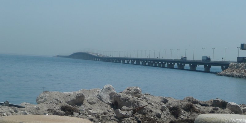 The King Fahd Causeway, connecting Bahrain with Saudi Arabia.