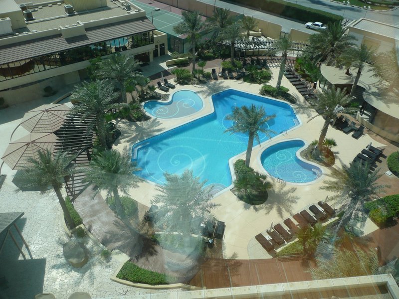 View of the hotel pool from our hotel room.