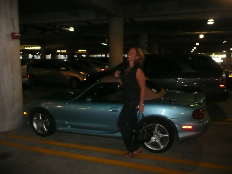 Wendy and her hot little car!