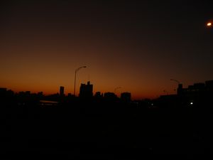 Boston at dawn.