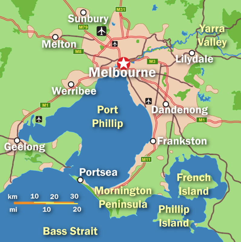 Greater Melbourne Map