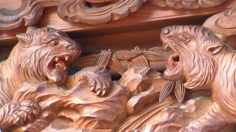 Intricate Carving on a Matsuri Yatai (Festival Float)
