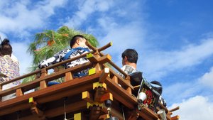 Riding on Top of a Matsuri Yatai (Festival Float)
