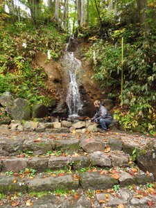 Purifying Myself at the Sazare Waterfall