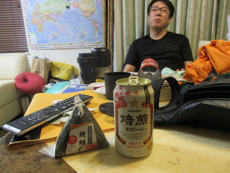 Onigiri and Sapporo Beer