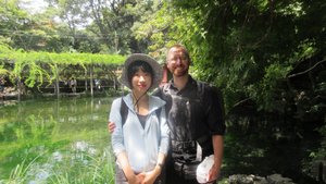 Takae and Me at the Wakutama Pond