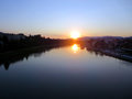 Sunset Over River Drava